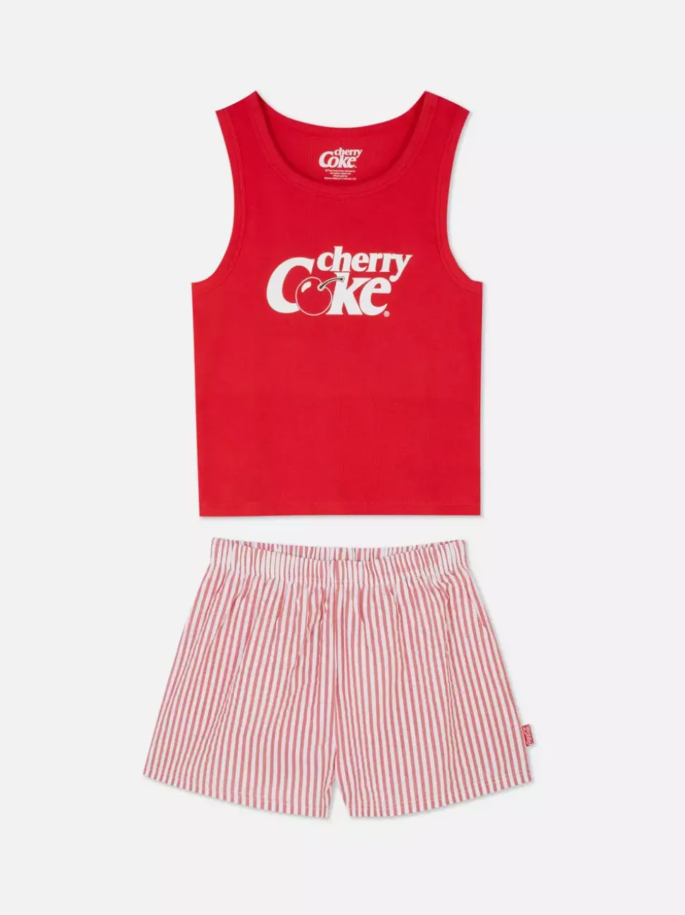 Koszulka bez rękawów i szorty do spania, Cherry Coke