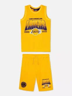 Koszulka bez rękawów i szorty NBA LA Lakers, zestaw