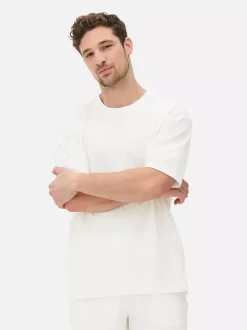 Koszulka od piżamy z fakturą liny