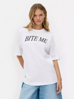 Koszulka oversize z napisem