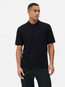 Koszulka polo z fakturą plastra miodu