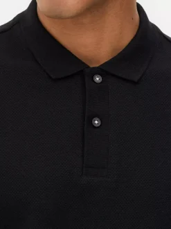 Koszulka polo z fakturą plastra miodu