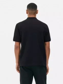 Koszulka polo z fakturą plastra miodu