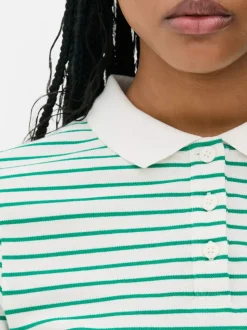 Koszulka polo z krótkim rękawem i haftowanym misiem