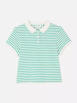 Koszulka polo z krótkim rękawem i haftowanym misiem