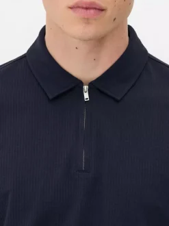 Koszulka polo z tkaniny seersucker