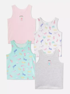 Koszulki bez rękawów z motywem kotów, 4 szt.