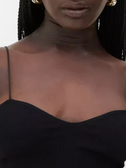 Krótka bezszwowa koszulka na ramiączkach Rita Ora