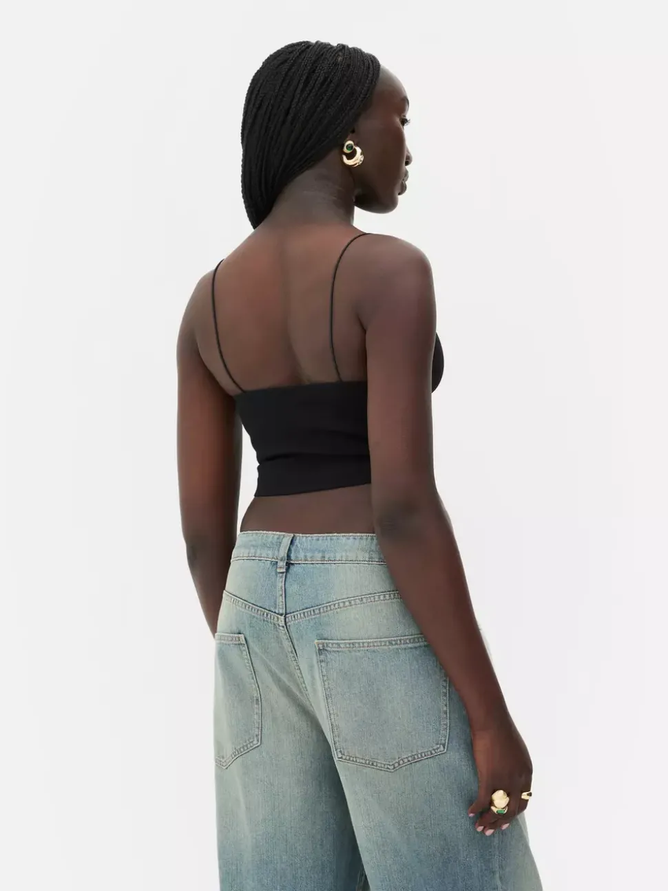 Krótka bezszwowa koszulka na ramiączkach Rita Ora