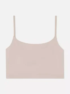 Krótka bezszwowa koszulka na ramiączkach