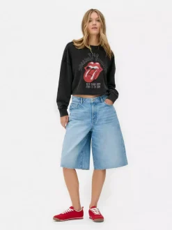 Krótka bluza z motywem zespołu The Rolling Stones