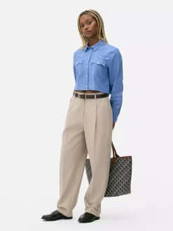 Krótka koszula typu oksford