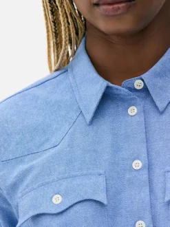 Krótka koszula typu oksford