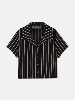 Krótka koszula w paski, część zestawu