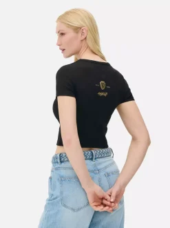 Krótka koszulka z logo Guinnessa