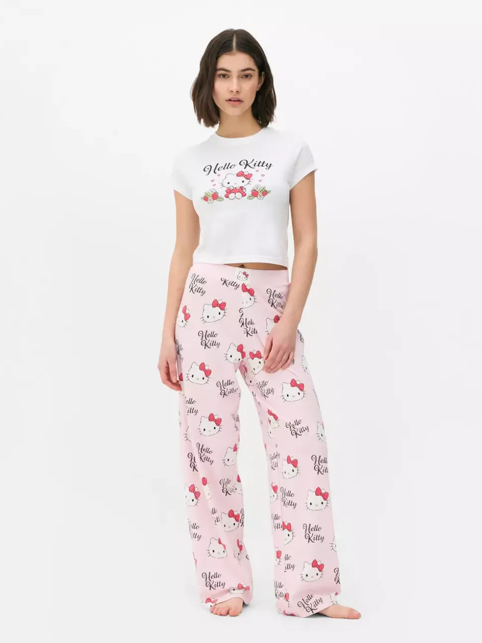 Krótka koszulka z motywem Hello Kitty