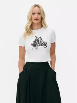 Krótka koszulka z motywem Elvisa