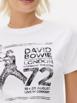 Krótka koszulka z motywem Davida Bowie