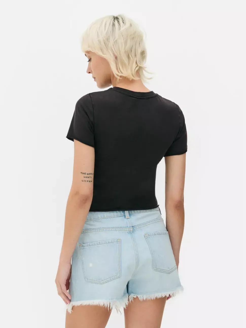 Krótka koszulka z nadrukiem Kurta Cobaina