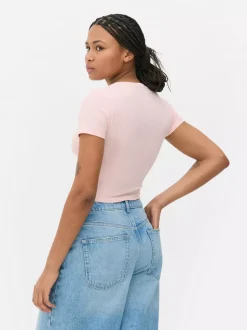 Krótka koszulka z nadrukiem