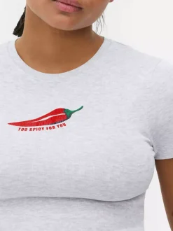 Krótka koszulka z nadrukiem