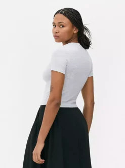 Krótka koszulka z nadrukiem