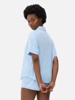 Krótka piżama dżersejowa z nadrukiem