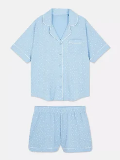 Krótka piżama dżersejowa z nadrukiem