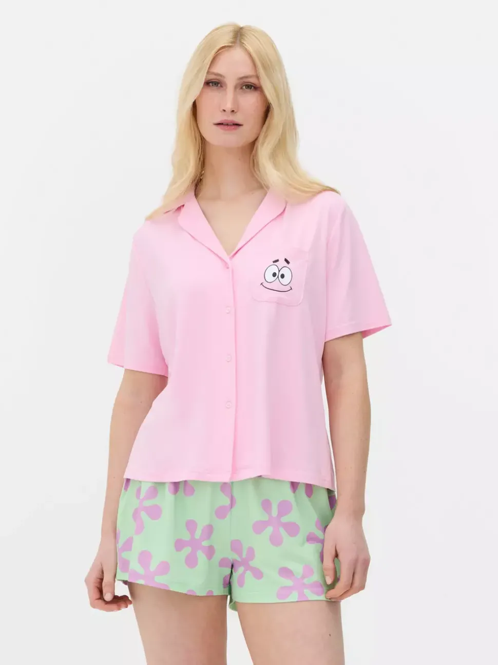 Krótka piżama z motywem Spongeboba Kanciastoportego