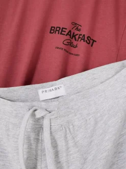 Krótka piżama z napisem Breakfast Club