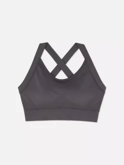 Krótki bezszwowy top na siłownię