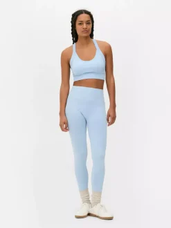 Krótki bezszwowy top na siłownię