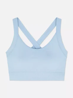 Krótki bezszwowy top na siłownię