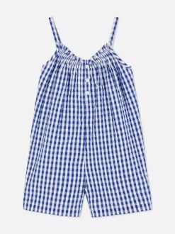 Krótki kombinezon w kratkę vichy
