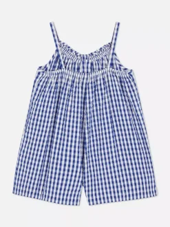 Krótki kombinezon w kratkę vichy
