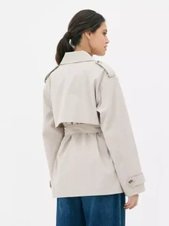 Krótki prochowiec z paskiem