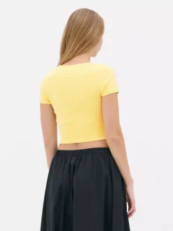 Krótki T-shirt w paski