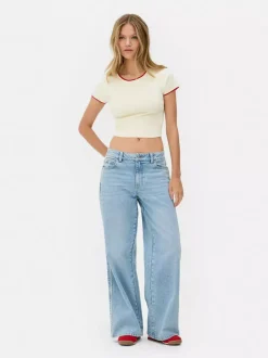 Krótki T-shirt w paski