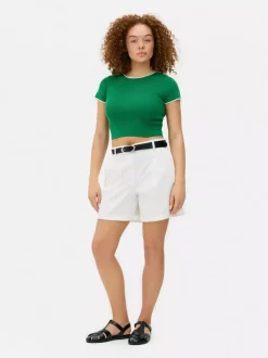 Krótki T-shirt w paski