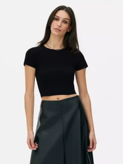 Krótki T-shirt w paski