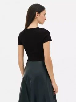 Krótki T-shirt w paski