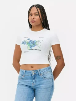 Krótki T-shirt z „Irysami” Vincenta van Gogha