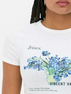 Krótki T-shirt z „Irysami” Vincenta van Gogha