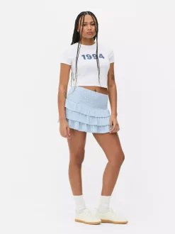 Krótki T-shirt z nadrukiem