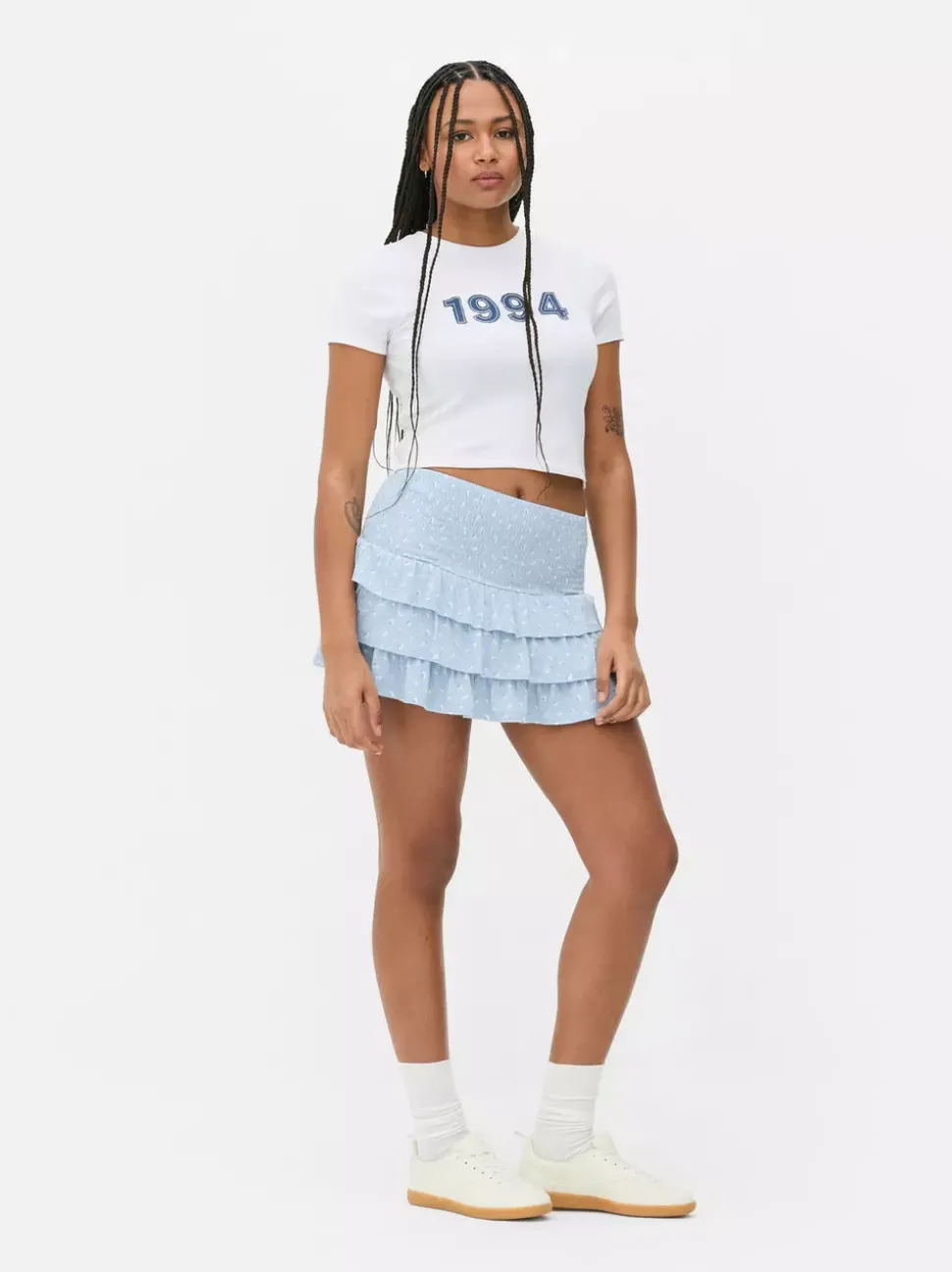 Krótki T-shirt z nadrukiem