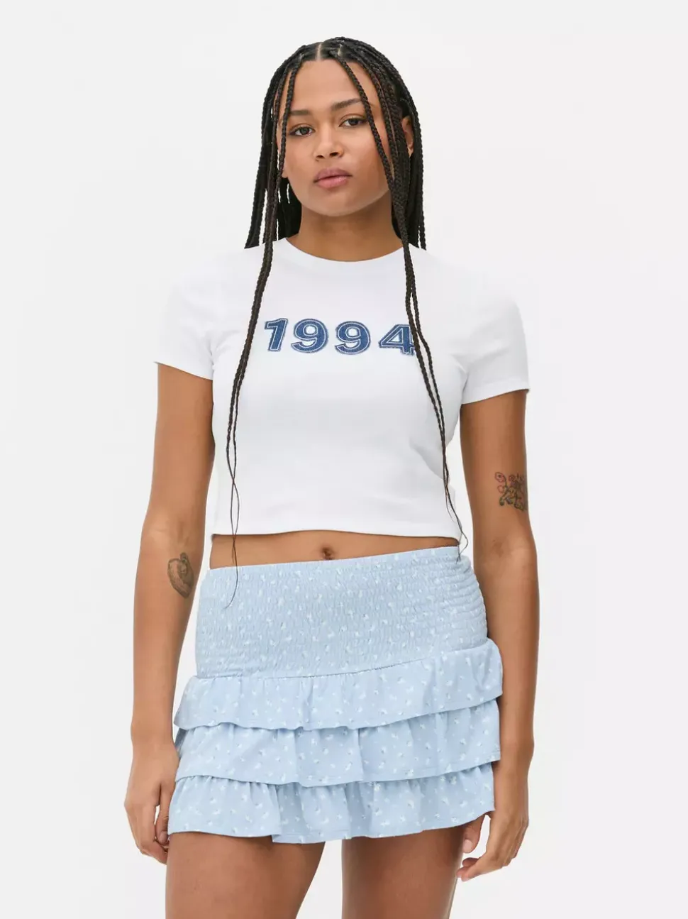 Krótki T-shirt z nadrukiem