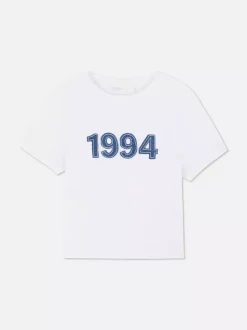 Krótki T-shirt z nadrukiem