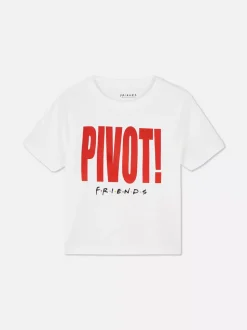 Krótki T-shirt z napisem Pivot z serialu Przyjaciele