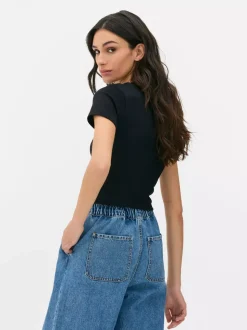 Krótki T-shirt ze Statuą Wolności Keitha Haringa