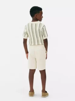 Krótkie chinosy ściągane sznurkiem